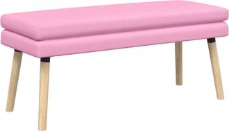 vidaXL Banco De Doble Capa Rosa 110 X 40 X 47 Cm Tela Vidaxl