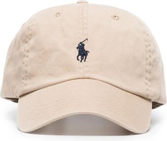 Polo Ralph Lauren Geborduurde Pony Katoenen Pet - Heren - Petten - Beige - ONE Size - Katoen - Accessoires