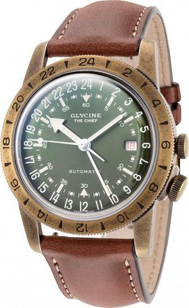 Glycine GL0307 Mens Airman The Chief Watch - Brown - One Size