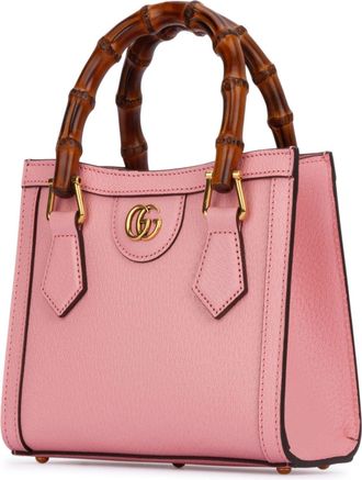 Gucci Womens Top Handle Bag Pink Leather