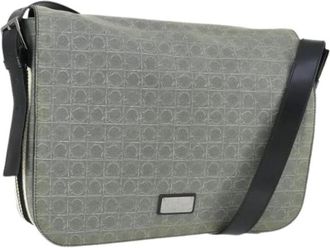 Ferragamo Pre-owned Cross Body Bags, female, Gray, Size: ONE SIZE Pre-owned Plastic Shoulder Bag