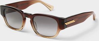 Bottega Veneta Gradient oval sunglasses