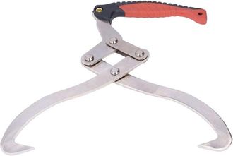 OEM Pinza Para Le&ntilde;a De Hierro Forjado Con Mango Ergon&oacute;mico De Madera - Gancho Con Garras Resistente Para Chimenea, Hoguera Y Estufa De Le&ntilde;a