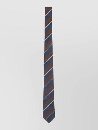 Paul Smith striped silk tie diagonal motif pointed tip