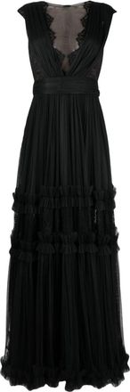 Ana Radu sleeveless ruched maxi dress - women - Polyester - L - Black
