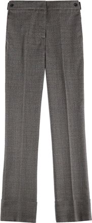 Tod's pressed-crease straight trousers - women - Virgin Wool - 46 - Grey
