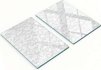 OEM Juego De Tablas De Cocina De Vidrio Templado Con Dise&ntilde;o Ornamental 2x40x52 Cm