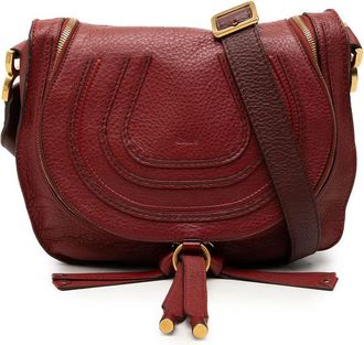 Chlo&eacute; Pre-owned Chloe Medium Grained Calfskin Marcie Saddle Crossbody Ladies T8M9SP25WG959WQE