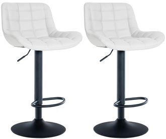 Clp Clp - Set De 2 Taburetes De Bar Tover Blanco Simil Cuero
