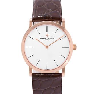 Vacheron Constantin Pre-owned Vacheron Constantin Patrimony Hand Wind White Dial Mens Watch 33093/000R-0876