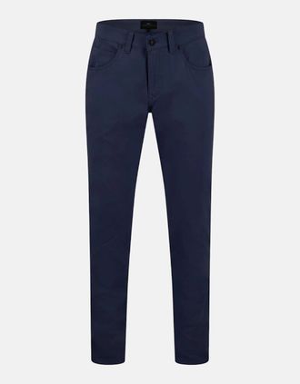 Fynch-Hatton Mens Five Pocket Stretch Cotton Chinos Dark Navy - Blue - Size: W38 l34