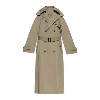 Balenciaga Maxi Dresses, female, Green, Size: XS Dress with coat motif