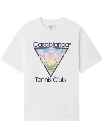 Casablanca White Tennis Club Icon Cotton T-Shirt