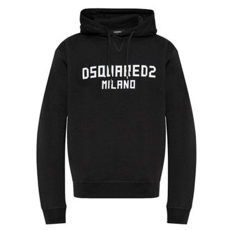 Dsquared2 Milano Logo Cool Fit Zwarte Hoodie