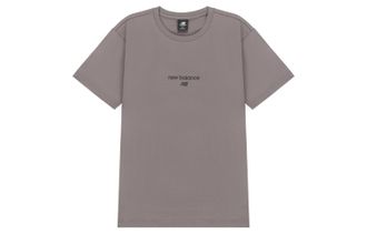 New Balance Logo Fleece T-shirt Asia Sizing Taupe AMT21548-CEL