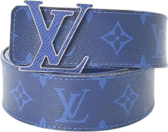 Louis Vuitton Pre-owned Belts, male, Blue, Size: ONE SIZE Pre-owned Vintage Canvas Belt