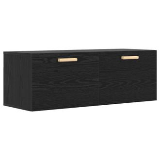 vidaXL Armario De Pared Roble Negro 100 X 36,5 X 35 Cm Vidaxl
