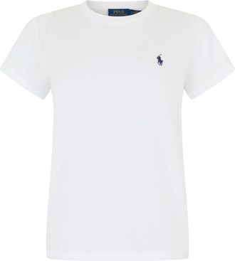 Polo Ralph Lauren Katoenen T-shirt met slim fit - Dames - Tops - Wit - Maat: L Katoen