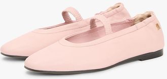 Tommy Hilfiger Womens Leather Mary Jane Ballet Flat - Foggy Pink - US 8.5 / EU 39