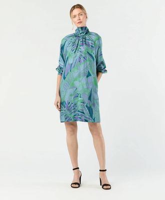 Ann Mashburn Maggie Mini Dress In Purple Green Butterfly Block