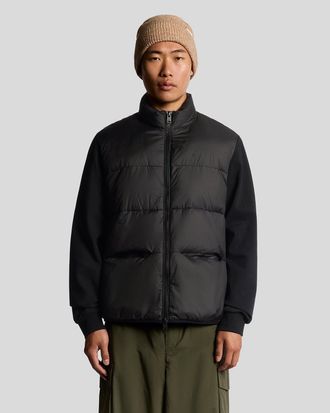 Lyle & Scott Hybrid Puffer Jacket - Zwart