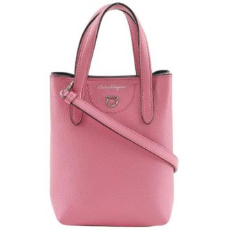 Ferragamo Pre-owned Mini Bags, female, Pink, Size: ONE SIZE Pre-owned Leather 2way Bag