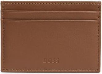 BOSS Randy Leather Card Case Randy Leather Card Case in Medium Brown at Nordstrom Rack
