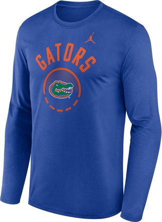 Nike Jordan Mens Florida Courtside Jordan Brand Dri-FIT College Long-Sleeve T-Shirt in Blue | 0JTJ4EVUFN-FFP