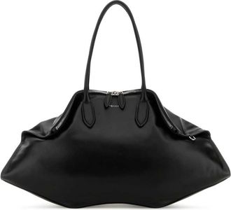 Alexander McQueen Black Manta Large Shoulder Bag