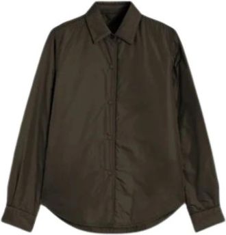 Aspesi Garment-Dyed Military Shirt - Dames - Overhemden - Groen - S - Katoen - Overhemden