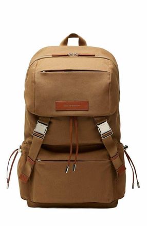 Want Les Essentiels Bishop Organic Cotton Canvas Backpack in Dark Camel at Nordstrom