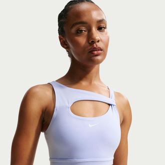 Nike Womens One Medium-Support Padded Sports Bra in Blue | IB9926-412