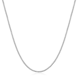 Pompeii3 Certified 5Ct 18 Diamond Tennis Necklace 14k White Gold Lab Grown