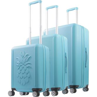Tommy Bahama 3-Piece Hardside Luggage Set with 3D Pineapple 30, 26 & 21.5 Spinner Suitcases in Blue at Nordstrom