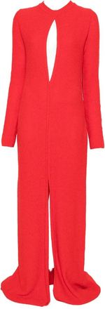 Sportmax Abito lungo con dettaglio cut-out - Rosso