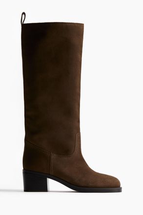H&M Kniehohe Stiefel - Dunkelbraun