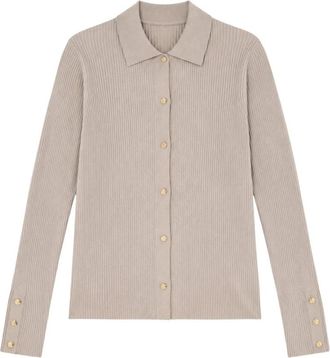 Max Mara Smmlimone Cardigan - Dames - Vesten - Beige - S - Wol - Truien & Vesten