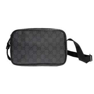 Gucci Tassen, Heren, Zwart, ONE Size, Leer, Mini GG Supreme Messenger Bag