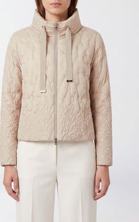 Herno Piumino corto in nylon ultralight trapuntato con collo alto e zip