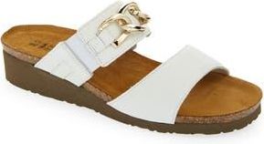 Naot Victoria Wedge Slide Sandal in Soft White Leather at Nordstrom Rack, Size 5Us / 36Eu
