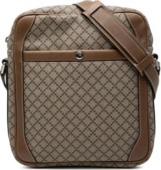 Gucci Pre-owned Gucci Diamante Coated Canvas Zip Crossbody 268159 493075