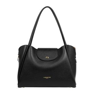 Lancaster Ida Double Tote - Dames - Tassen - Zwart - Maat: ONE Size Leer