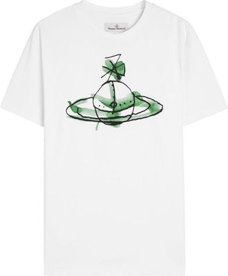 Vivienne Westwood Drawn Orb Classic Cotton T-shirt - White - XL
