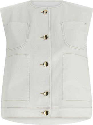 Fabiana Filippi Denim And Knit Vest