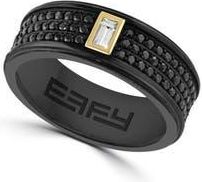 Effy Mens Two-Tone Pav&eacute; Black Spinel & White Sapphire Band Ring at Nordstrom Rack, Size 10