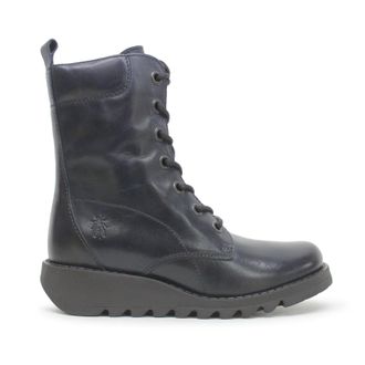 FLY London SILF015FLY Rug Leather Womens Ankle Boots - Blue - Size:UK 5