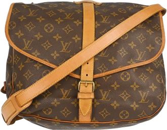 Louis Vuitton Saumur Monogram Canvas Brown Canvas Handbag (Pre-Owned)