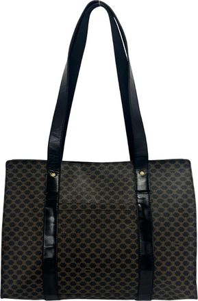 Celine Black Brown Leather Pvc Shoulder Bag Tote Bag (Pre-Owned)