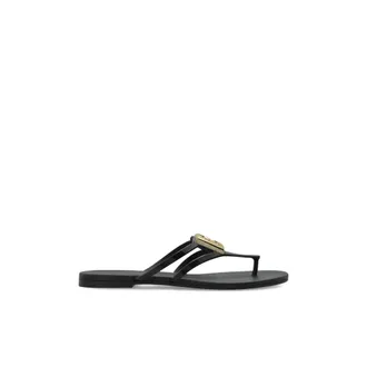 Dolce & Gabbana Flip Flops, female, Black, Size: 5 US Slide With Logo