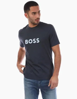 HUGO BOSS Mens Beach T-Shirt - Navy - Size: 42